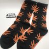 Cannabis -Socks-Black-Orange